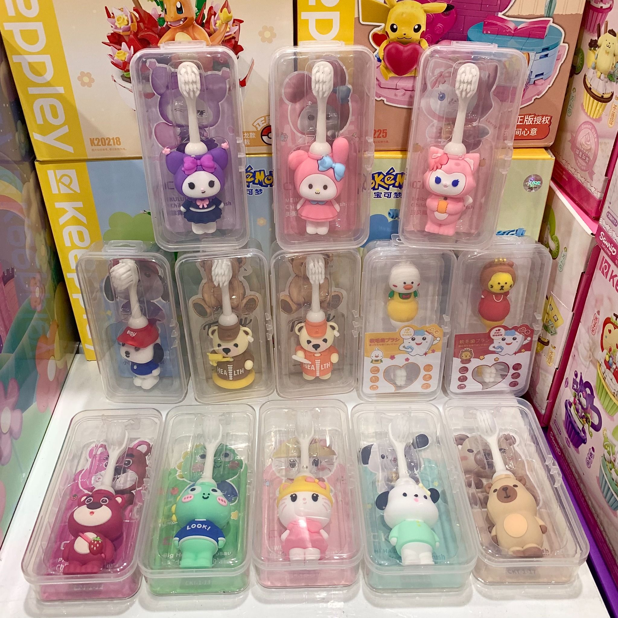 Đồ dùng cho bé: Bàn chảy răng trẻ em_CAPYBARA, LOOPY, KUROMI, MELODY,…, 3+ages ( liên hệ shop chọn nhân vật hoặc shop giao ngẫu nhiên )