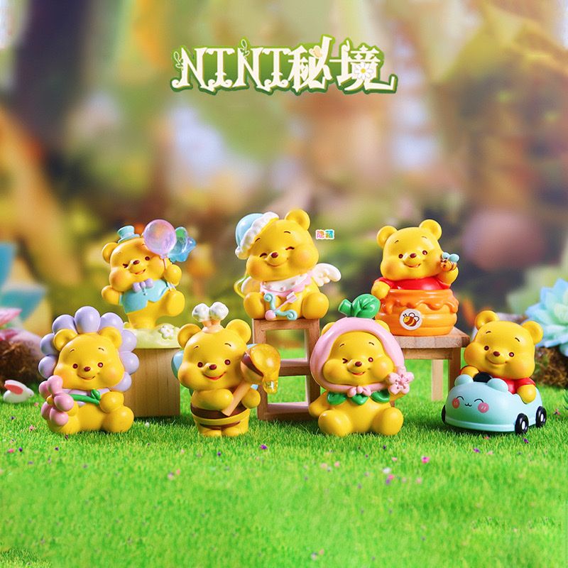 Hộp mù Blinlbox: Lẻ 1 box Gấu POOH (Ninja road blindbox ornament), No JM2024-A010