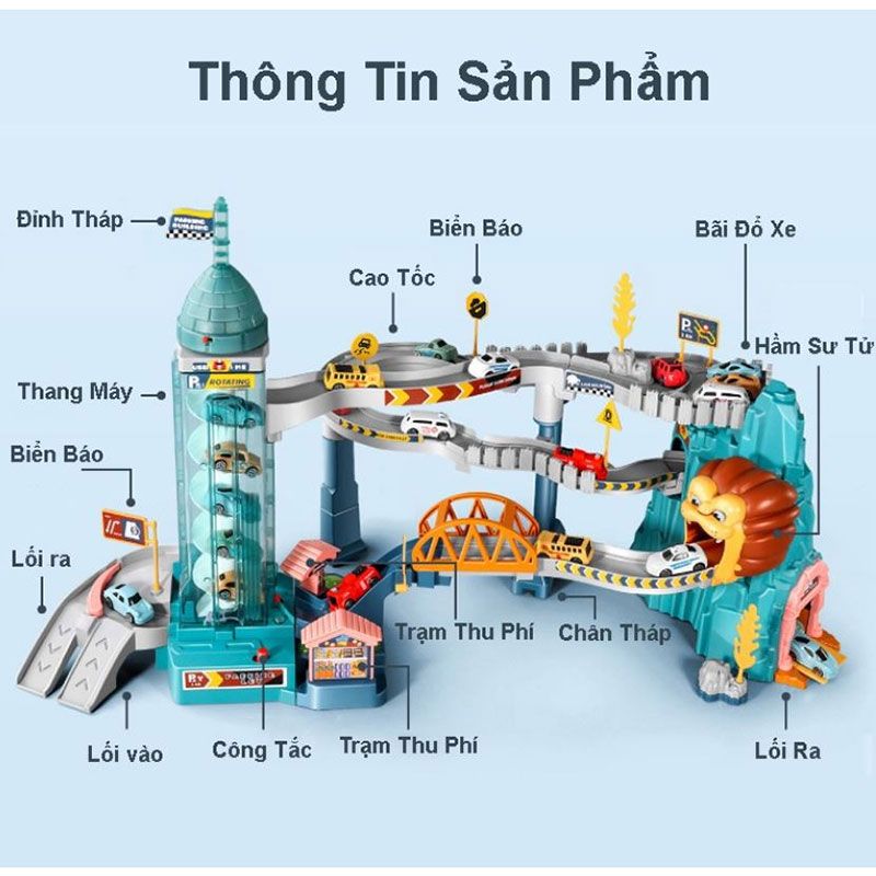 Đồ chơi lăp ráp : Bộ đồ chơi lắp ráp đường hầm trượt sư tử No. 5503A