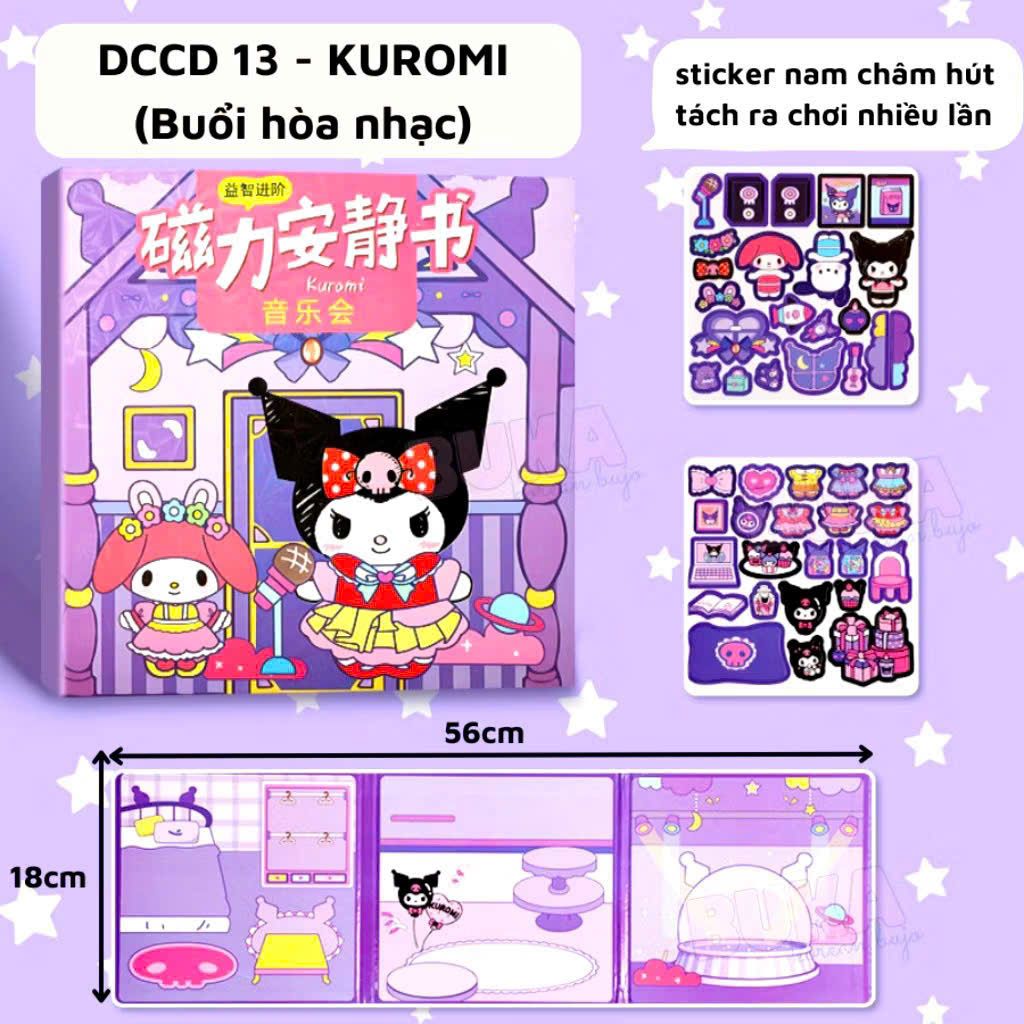 Đồ chơi Sticker Nam Châm Hoạt Hình Sanrio: Kuromi, My Melody No. WH-AJS01, 02