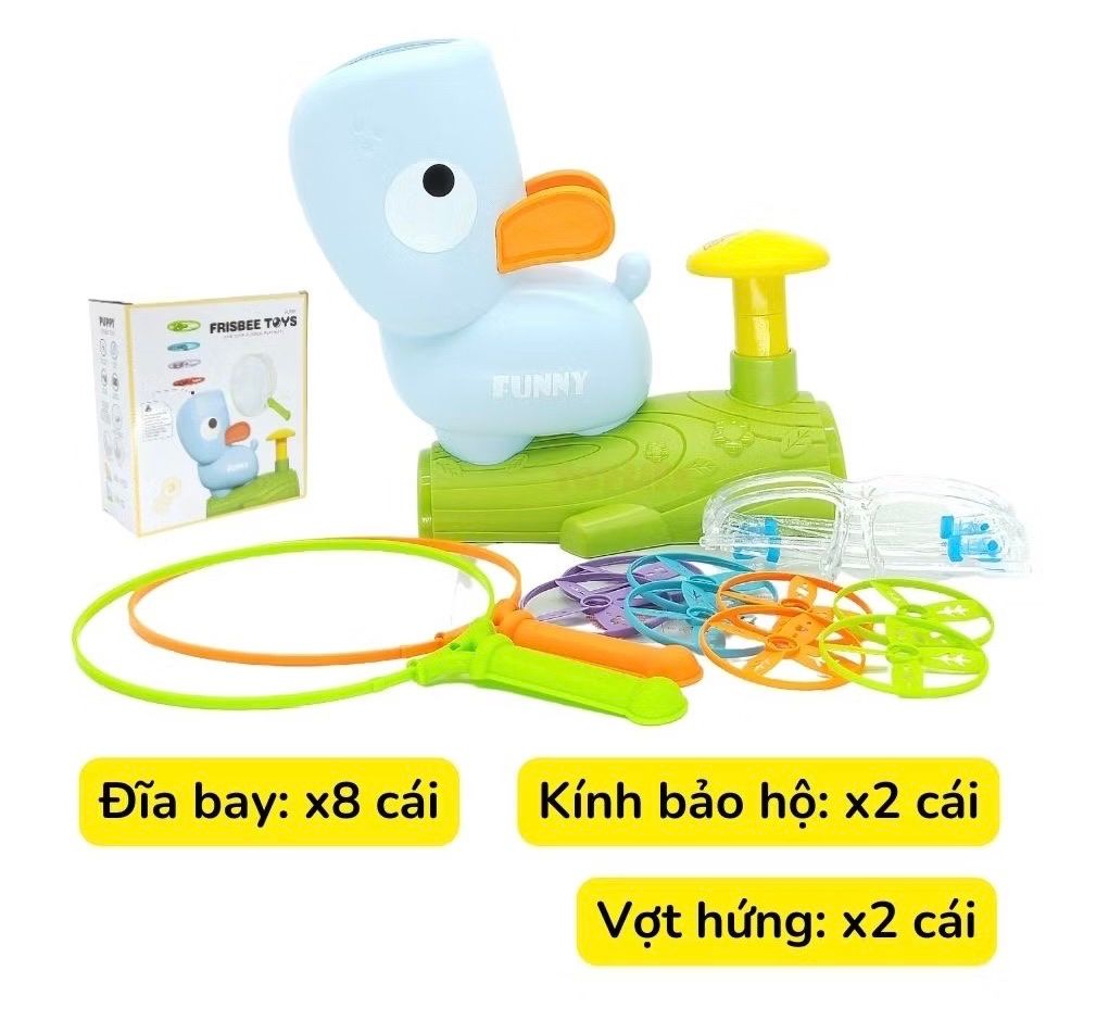 Đồ chơi vận động : Bộ vịt phóng và bắt đĩa bay tung hứng vui nhộn, 3ages+, No. 201-1Y, 201Y
