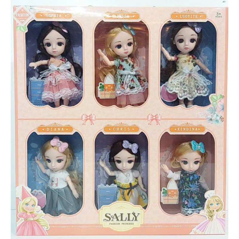 Đồ chơi nhập vai : Hộp búp bê baby 6C khớp (Sophia, Yilisa, Luoyite, Diana, Chris, Xindina), 3ages, No. 68073