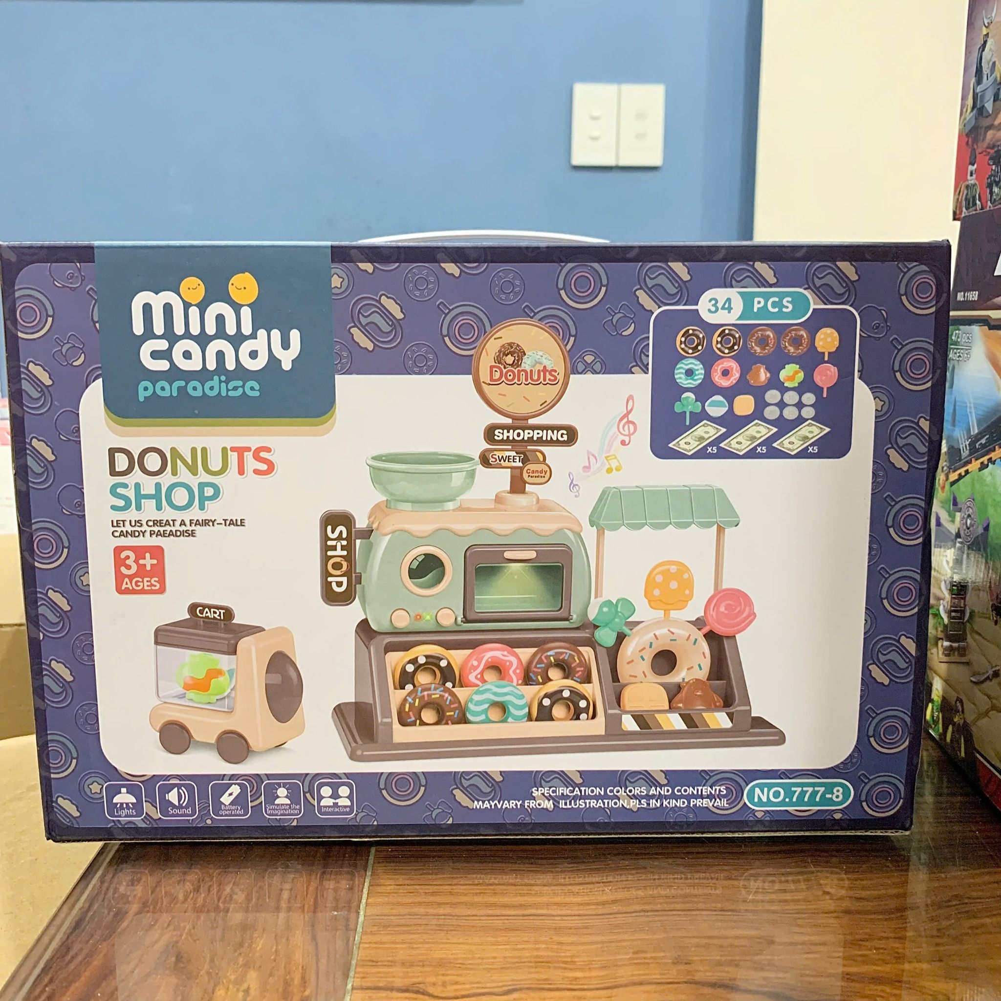 Đồ chơi nhập vai : Bộ đồ chơi cửa hàng donut và kẹo - Mini Candy Paradise - Donuts Shop, 3ages+, No. 777-8