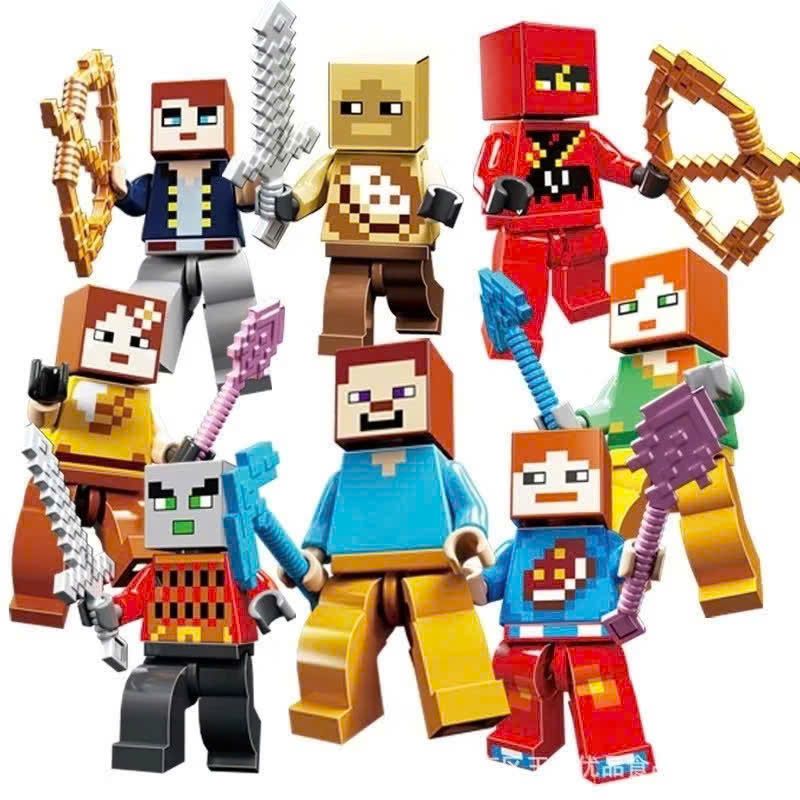 (ĐỌC MÔ TẢ) Đồ chơi lắp ráp : Combo 30 túi lắp ráp mô hình Minecraft mini kèm phụ kiện ( có 4 mẫu )
