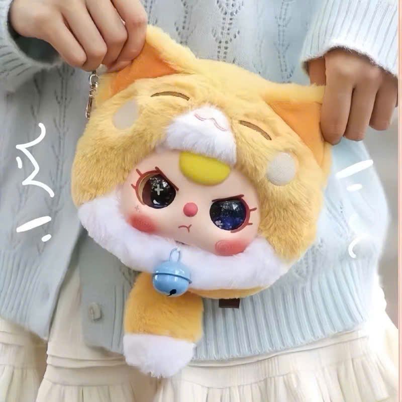 BLINDBOX BABY THREE ( bé 3 ) :Baby Three Lucky Cat Zipper ( hàng có sẵn )
