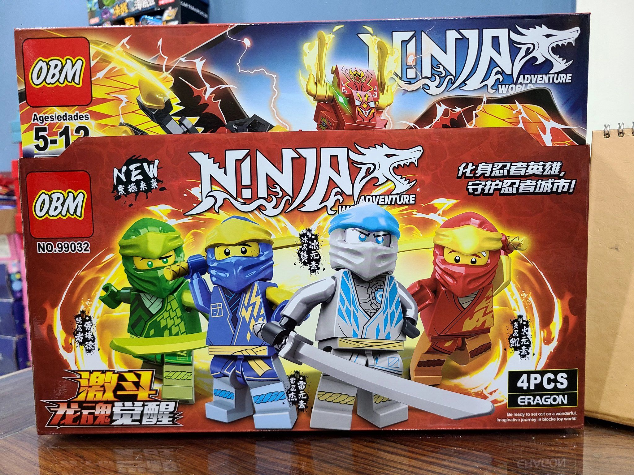 Bộ lắp ghép xếp hình (OBM brand) Ninjago Kị sĩ rồng (4 mẫu) 6Ages+, 260 pcs, Model 99032-1,2,3,4 ( giao ngẫu nhiên )