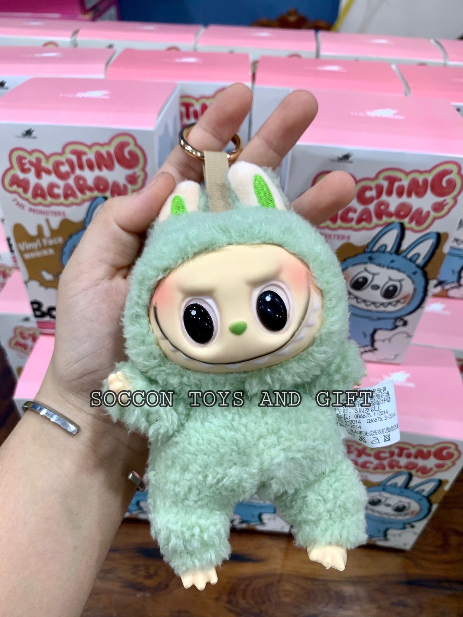 Hộp mù Labubu Macaron (The Monsters) blindbox ( giao ngẫu nhiên, tất cả tag bên trong đều màu vàng, đọc mô tả )