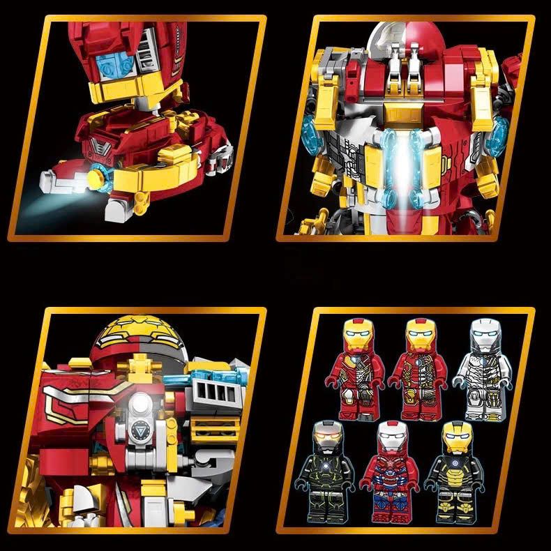 Đồ chơi lắp ráp: Mô hình Robot Người sắt phiên bản cơ khí big size, 1876pcs, 6+ages, No. 76078