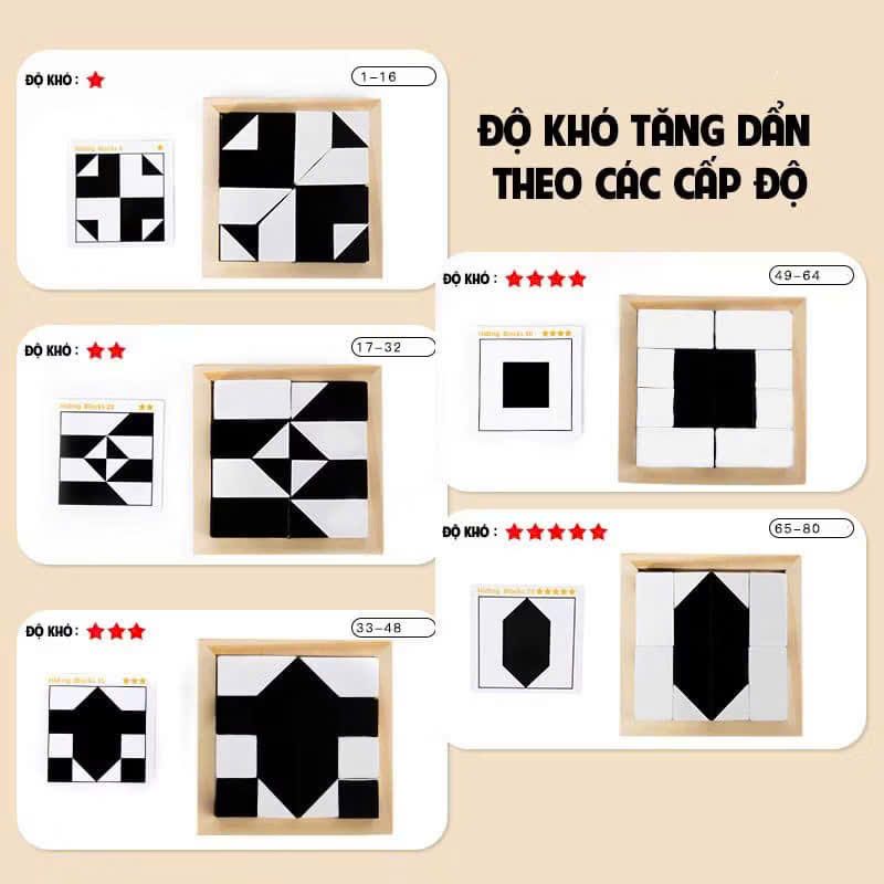 Đồ chơi giáo dục: Bộ xếp hình HIDDEN khối nhựa theo đề tài trên thẻ giúp trẻ phát triễn trí tuệ, 3+ages, No. ME-149