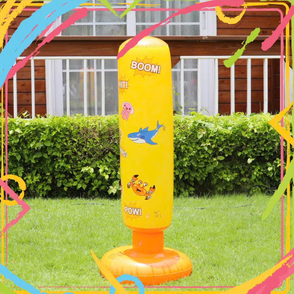 Đồ chơi vận động : Bóng Hơi Boxing Tự Cân Bằng Cho Bé - Doctor Dolphin, 3+AGES, No. DD06004 ( MÀU VÀNG )