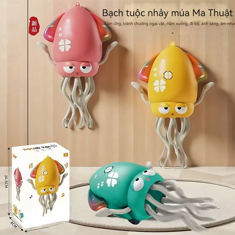 Đồ chơi vận động : Đồ Chơi Mực Nhảy Múa Cảm Ứng Âm Nhạc – Electric Dancing Squid, No. 158-21C