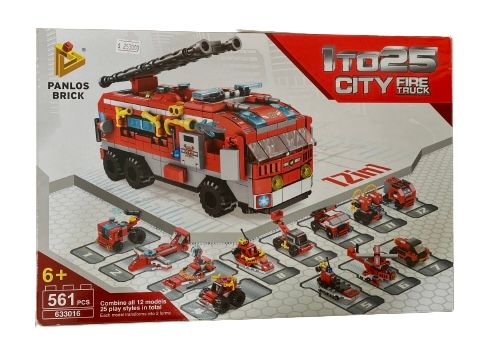 Bộ lắp ráp 12 trong 1: xe cứu hoả 561 pcs, No. 633016