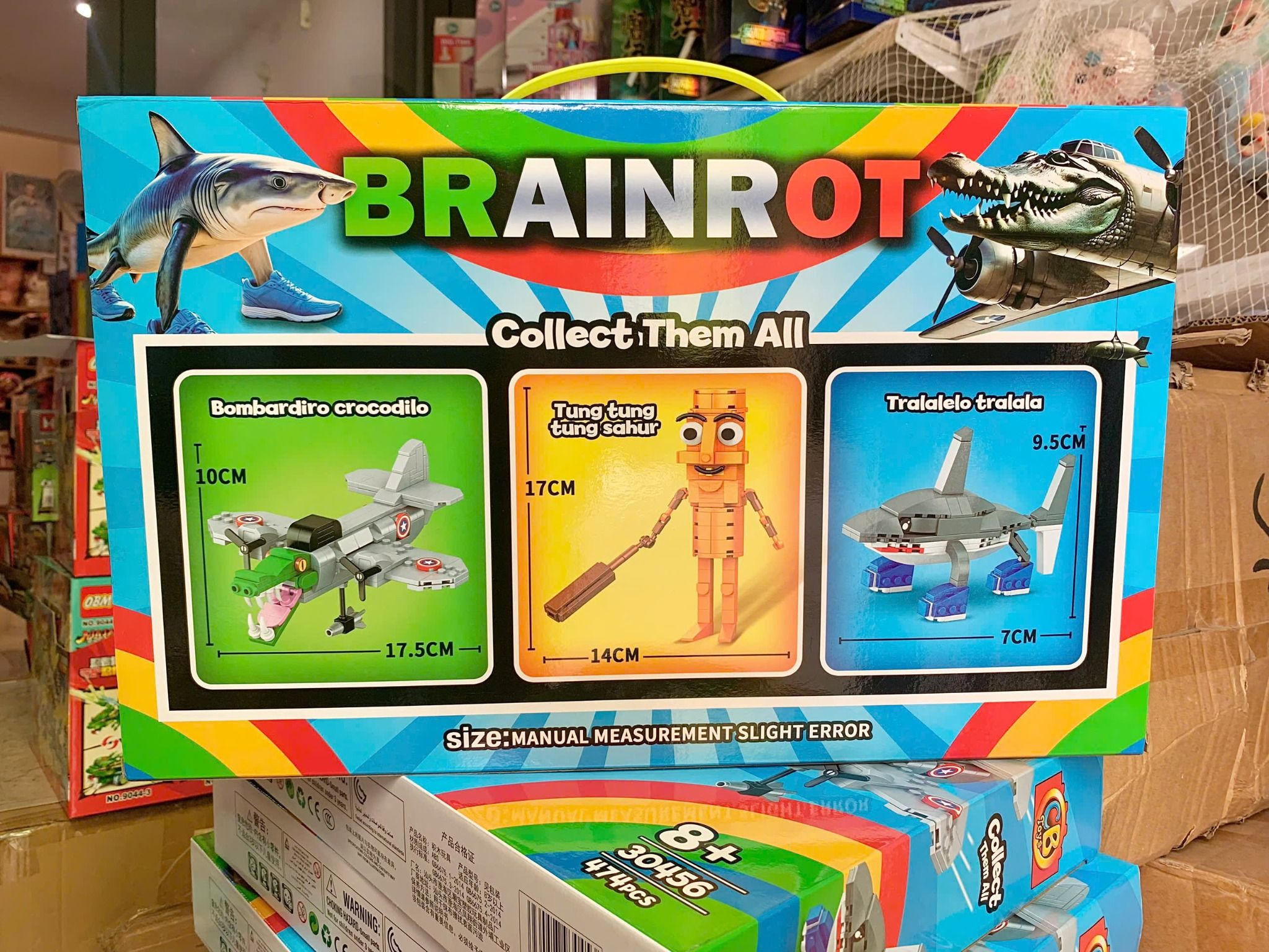 Đồ chơi mô hình : Bộ lắp ráp Brainrot 3 nhân vật hài hước, 8ages+, 474pcs, No. 30456