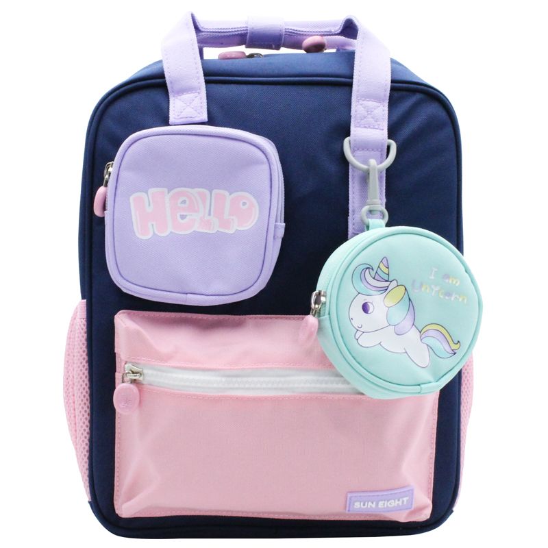 Elv_2023 Ba lô học sinh nhỏ 22067 Xanh hồng SUN EIGHT
