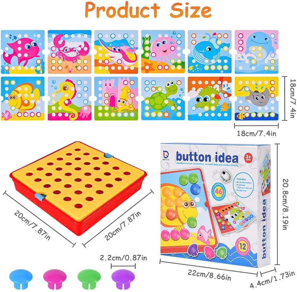Đồ chơi vận động: Bộ nút cài ý tưởng (Button idea) giúp bé rèn luyện tập trung No. 22801,2,3,9