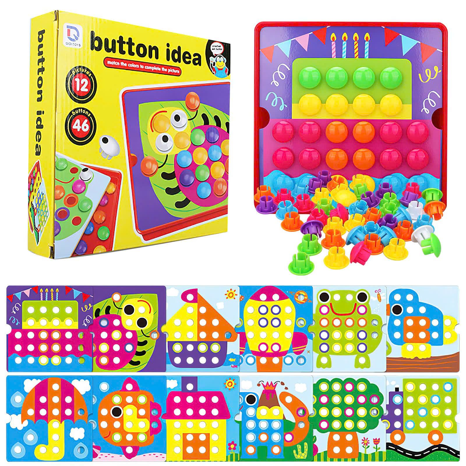 Đồ chơi vận động: Bộ nút cài ý tưởng (Button idea) giúp bé rèn luyện tập trung No. 22801,2,3,9