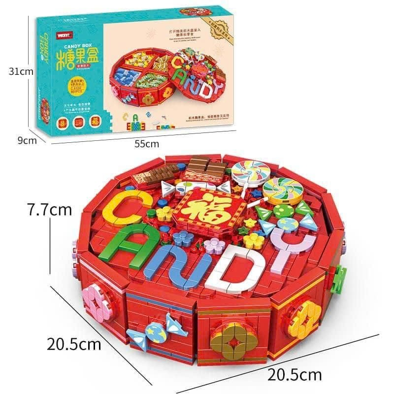 Đồ chơi lắp ráp : hộp quà bánh mứt (Mâm cổ) ngày Tết sum vầy CANDY BOX 2388 pcs 6Ages+ No. 778