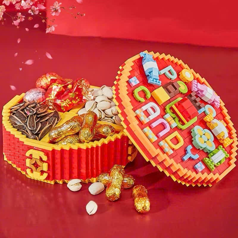 Đồ chơi lắp ráp : hộp quà bánh mứt (Mâm cổ) ngày Tết sum vầy CANDY BOX 2388 pcs 6Ages+ No. 778