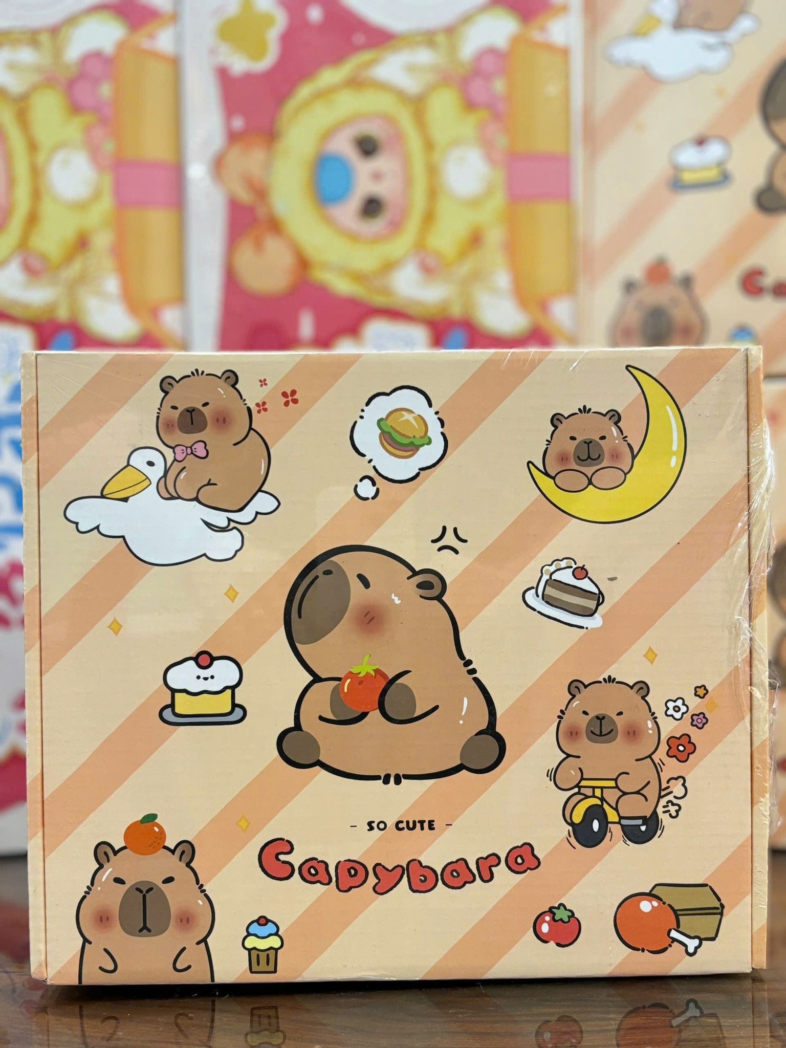 Bộ sưu tập CAPYBARA Hộp quà tặng đồ dùng học tập Capybara rất dễ thương, 6ages+, No. XXTZ-982A
