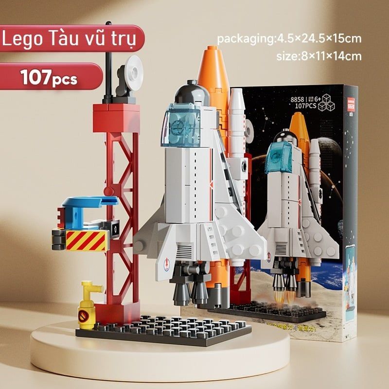 Đồ chơi lắp ráp: Mô hình phi thuyền không gian khám phá vũ trụ 107 chi tiết 6Ages+ No. 8858