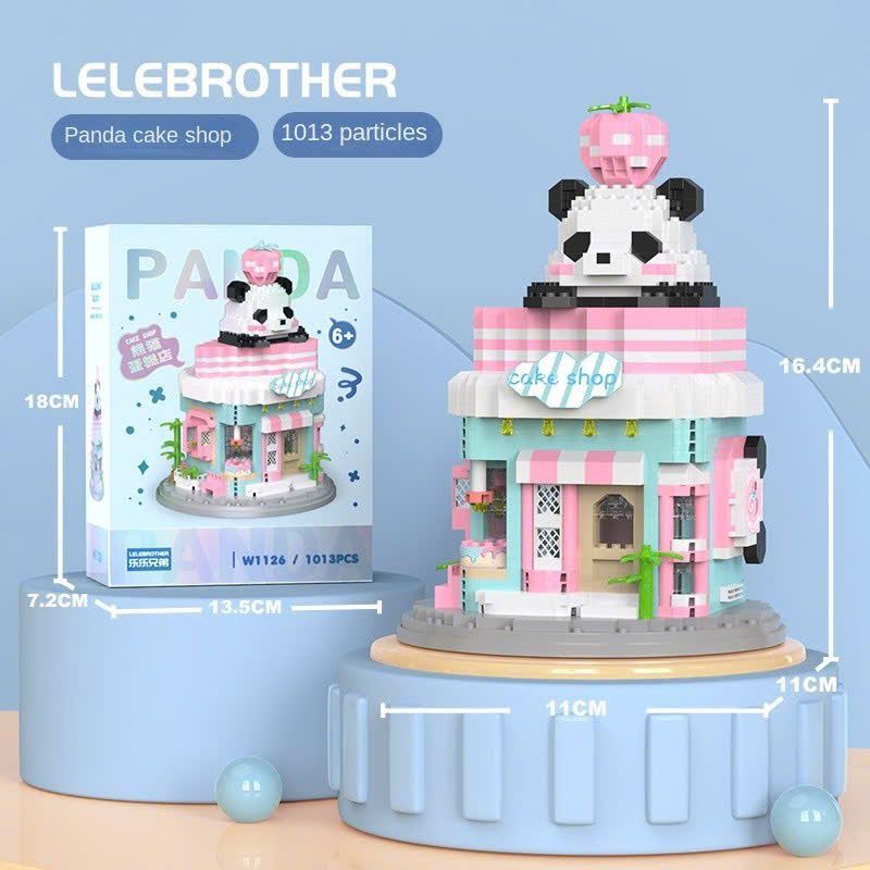 Đồ chơi lắp ghép LELEBROTHER : Hộp xếp khối Gấu Trúc Panda, 880pcs, 6+ages, No. W1123,4,5,6,7