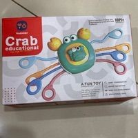 Đồ chơi vận động : Chú Cua kéo dây vui nhộn kèm xúc xắc(Phát triển tư duy, nhận thức, phản xạ, vận động) No. RT1503 18M+
