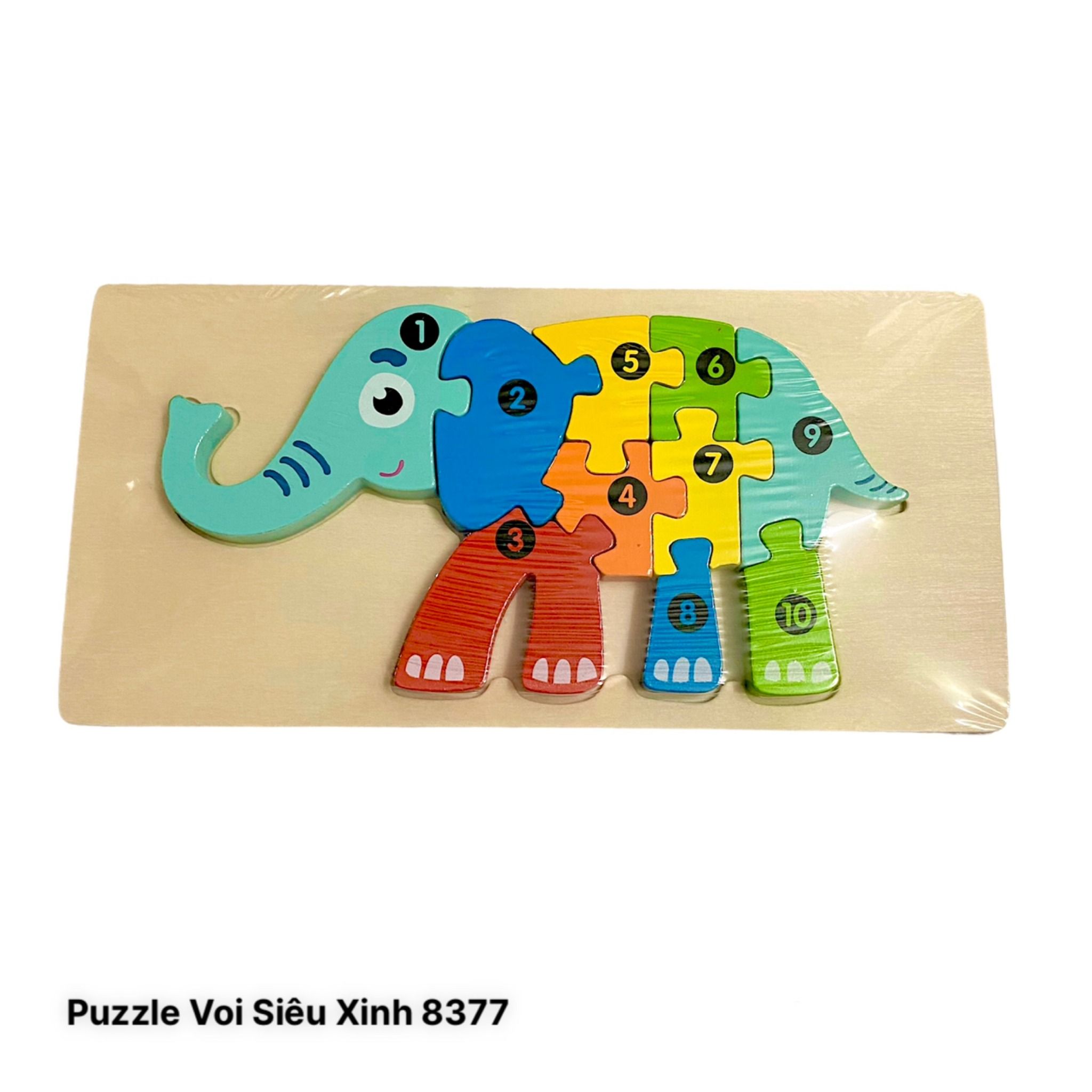 Đồ chơi gỗ : Puzzle Voi Siêu Xinh, 3age+, No. 8377