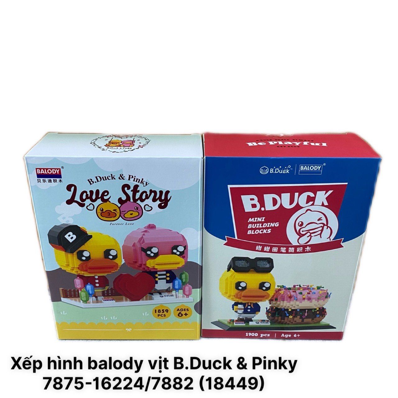 Xếp hình Balody - Tình Yêu Vịt B.Duck-Pinky & Bánh Donut (1900 miếng ghép) - 7882 (18449)