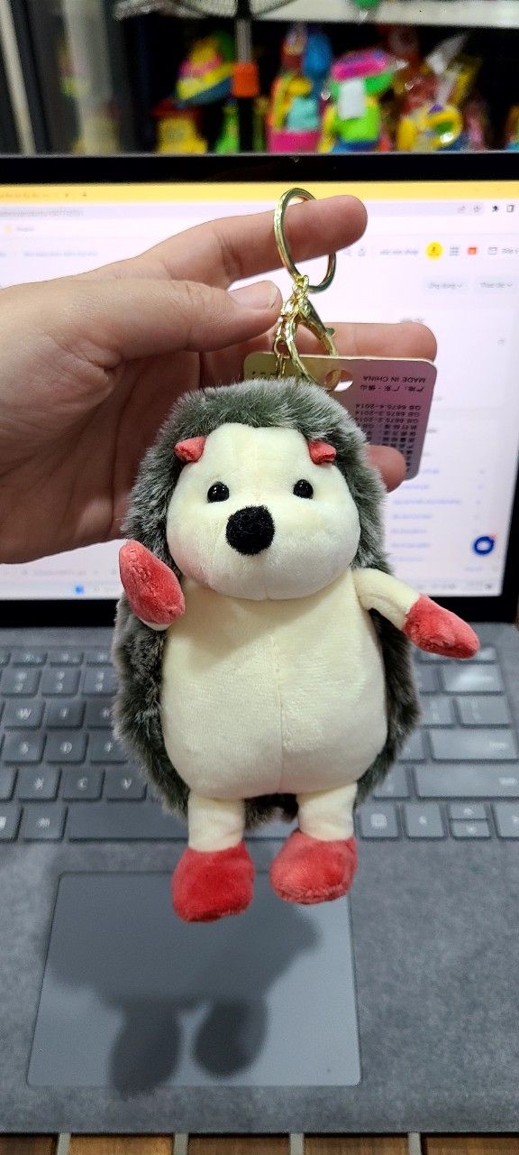 Móc khóa nhím mềm mại mini