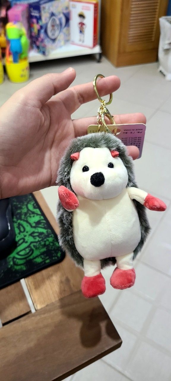 Móc khóa nhím mềm mại mini