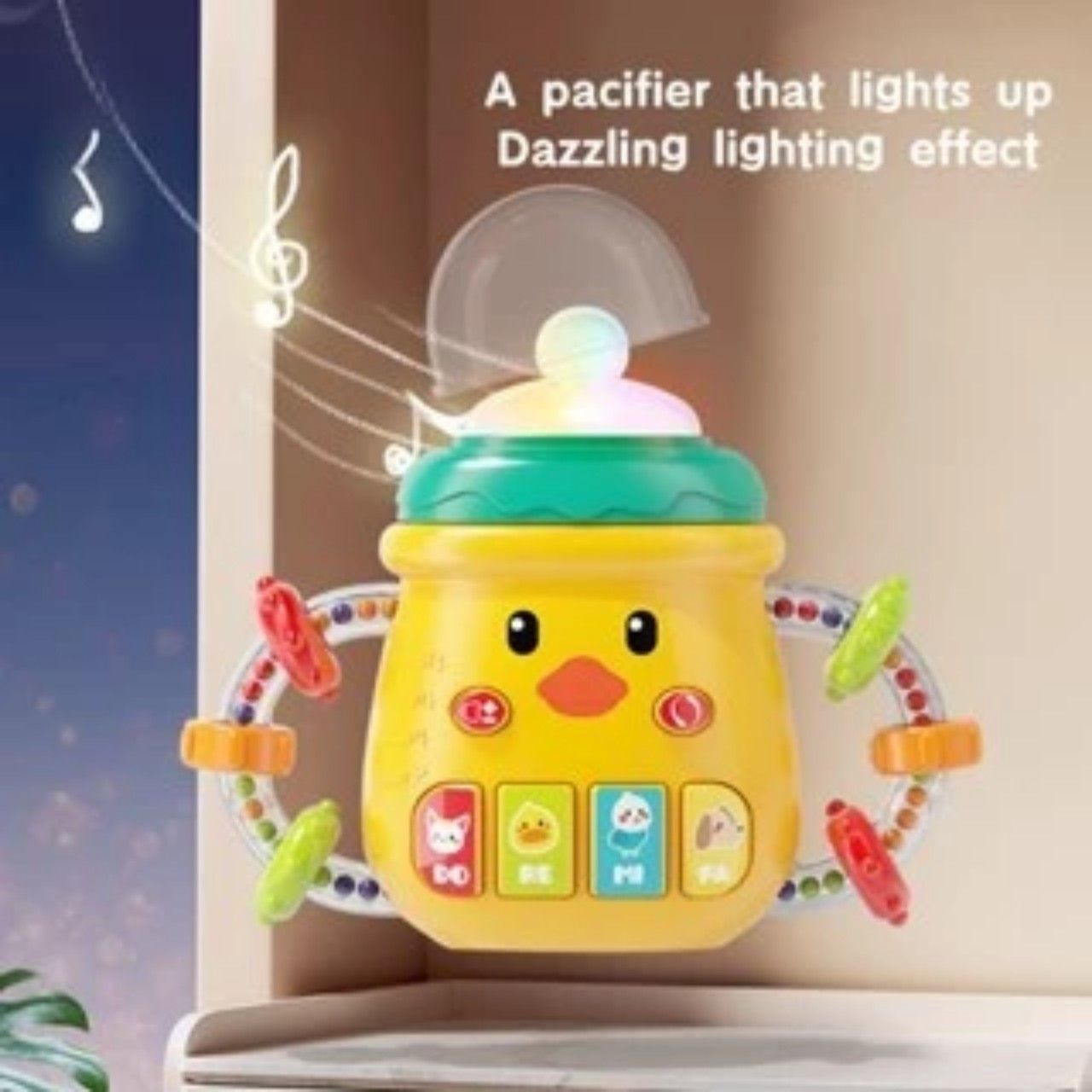 AIYINGLE _ Gậm nướu cho bé (Hình bình sữa -dùng pin) không độc hại (phù hợp cho bé trên 10 tháng tuổi) No. 668-234