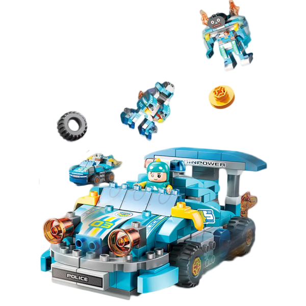 FEELO Đồ chơi lắp ghép: Bộ xếp khối xe đua sáng tạo(Variety racing car),182pcs, Model FL1683.