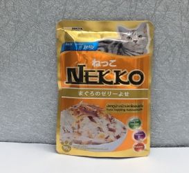 Pate Nekko mèo Jelly vị cá ngừ rắc cá bào - 70g