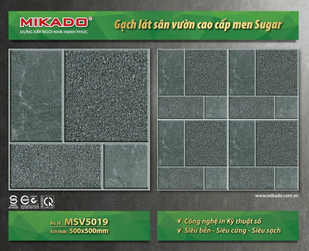 Gạch lát sân vườn kích thước 50x50; MSV 5019