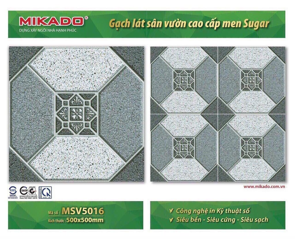 Gạch lát sân vườn kích thước 50x50; MSV  5016