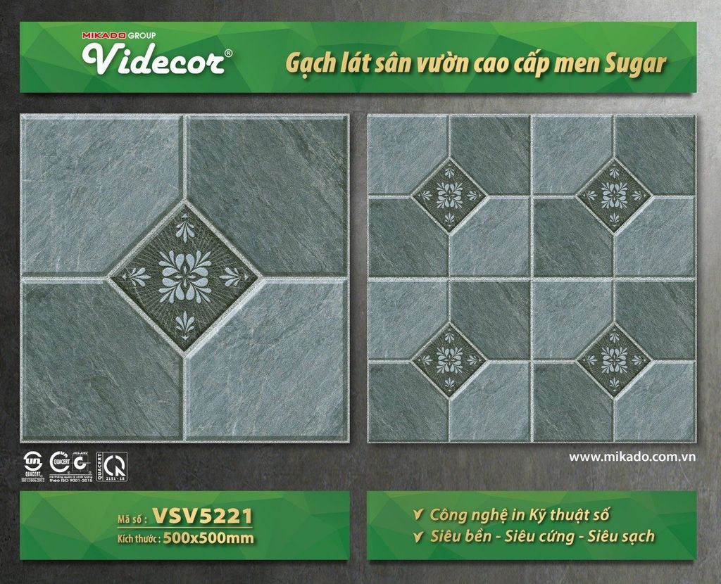 Gạch lát sân vườn kích thước 50x50; VSV 5221