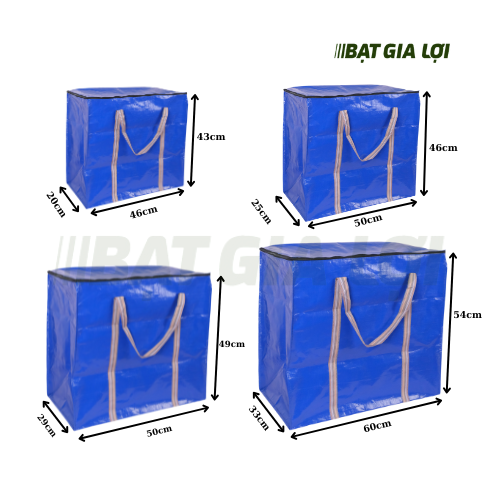 Túi Bạt Nắp Vuông Đựng Đồ, Chống Nước - Xanh Dương