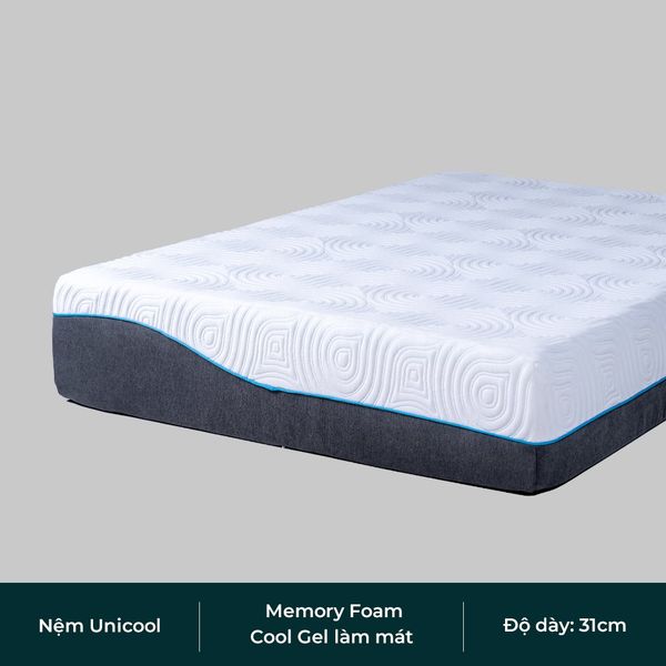 Nệm Memory Foam Gel Làm Mát Unicool - 유니쿨 메모리폼 쿨젤 매트리스