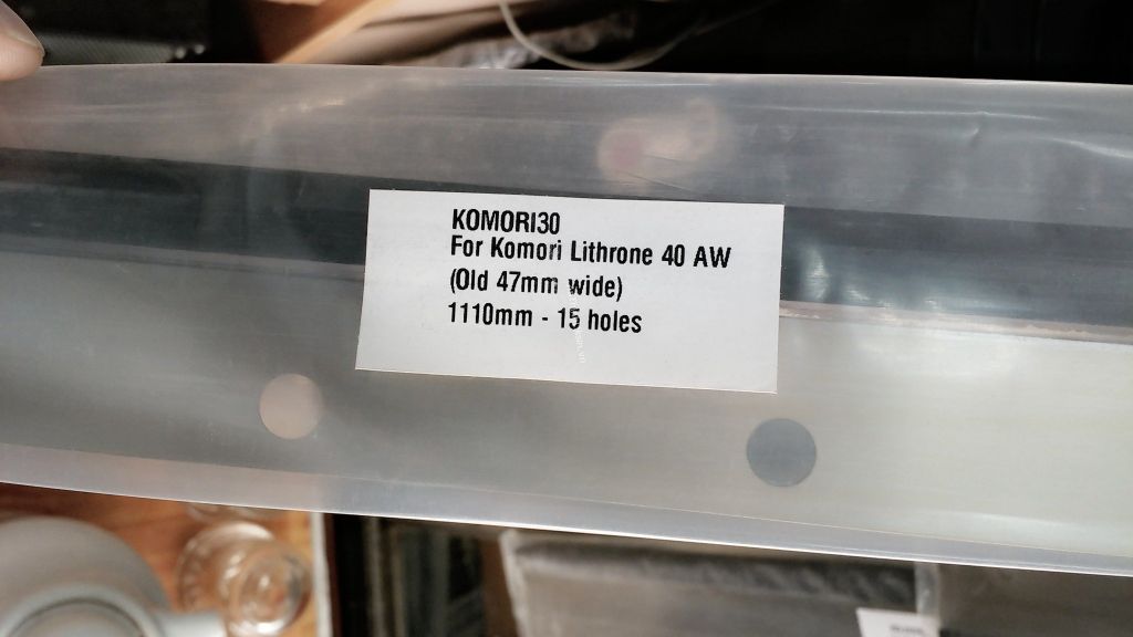  Lưỡi rửa máng mực Komori 30 1100 x 47 x 0,5mm 