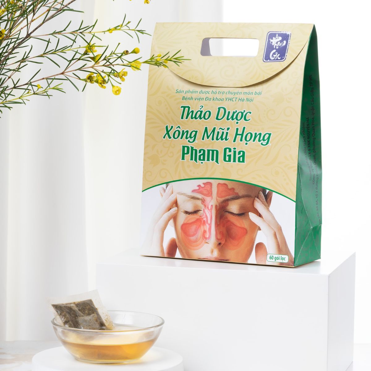  Thảo dược xông mũi họng Phạm Gia (60 gói lọc) 