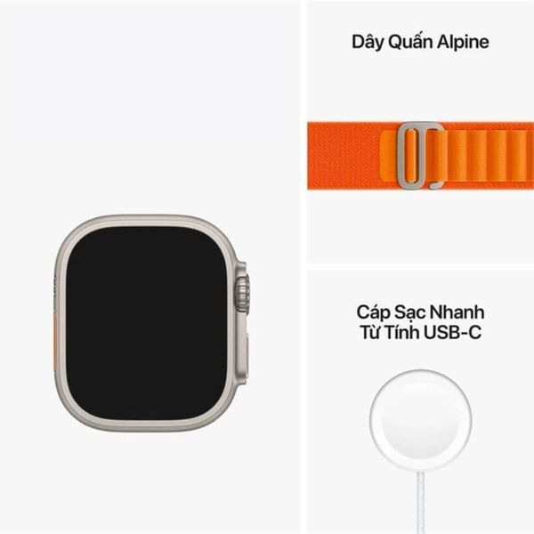 Apple Watch Ultra 49mm eSIM VN/A dây Alpine Loop trong hộp sản phẩm