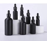 Bộ Chai Chiết Mỹ Phẩm Tinh Chất Serum thủy tinh Thân Đen Nhám 5ml - 50ml