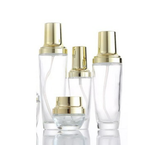 Chai thủy tinh đựng Mỹ Phẩm Thân Trong Nắp Vàng Giọt Nước 100ml - 150ml