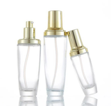 Chai thủy tinh đựng Mỹ Phẩm Thân Trong Nắp Vàng Giọt Nước 100ml - 150ml