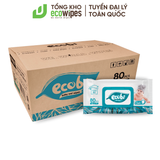  Khăn Ướt Ecobi Không Mùi Cho Em Bé 