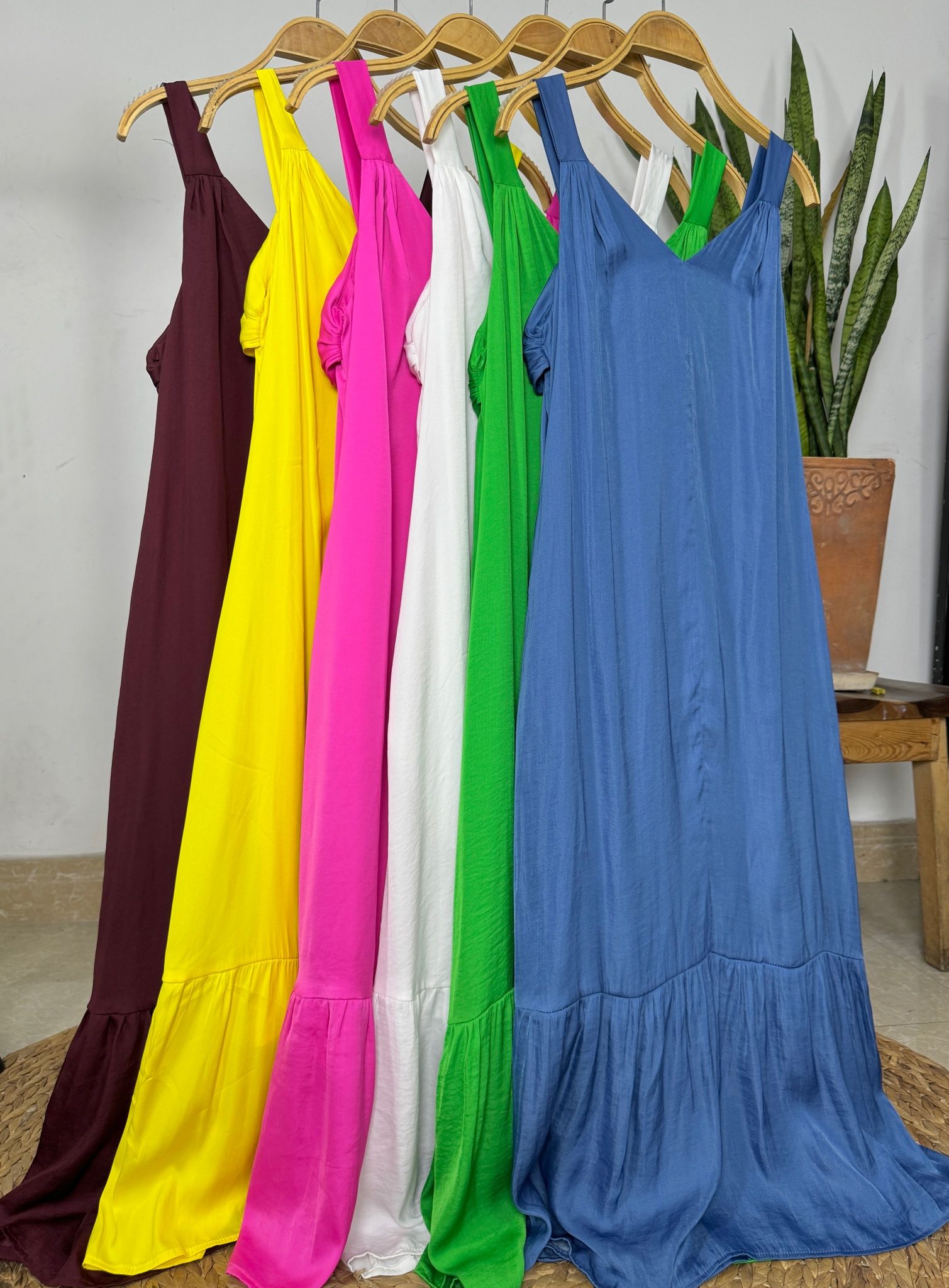 Đầm midi lụa đuôi cá dáng suông nơ lưng cách điệu Infashion
