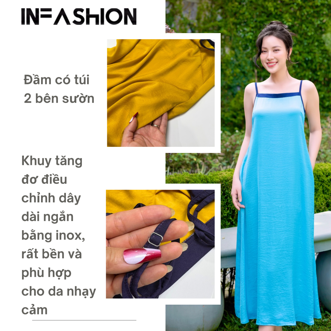 Đầm dây dài cột nơ sau