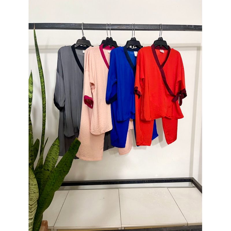 Đồ bộ lụa thiết kế mặc nhà cho bé yukata Infashion