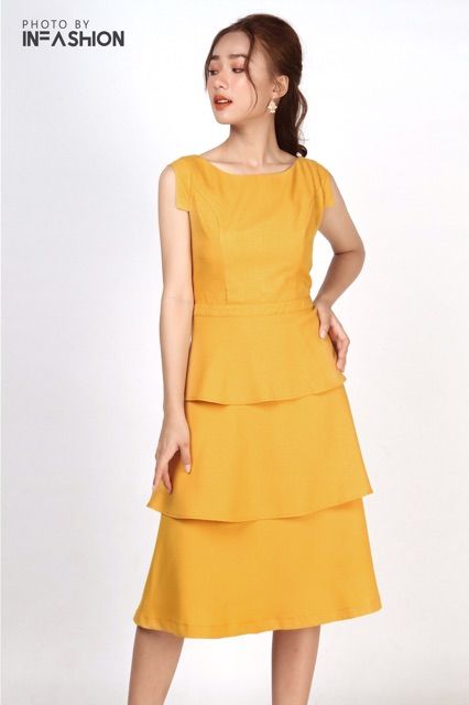 Đầm công sở 3 tầng Infashion