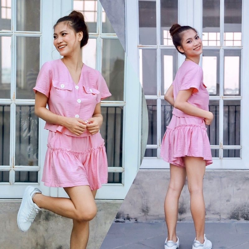 Set bộ quần váy áo có tay Infashion